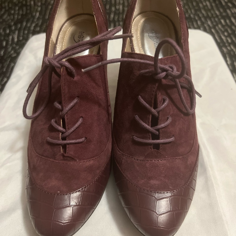 Alfani Burgundy Lace-Up Heels